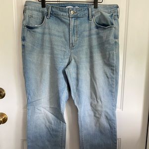 Old Navy Jeans Women's 16 Mid-Rise Straight Power Slim Fit Light Wash